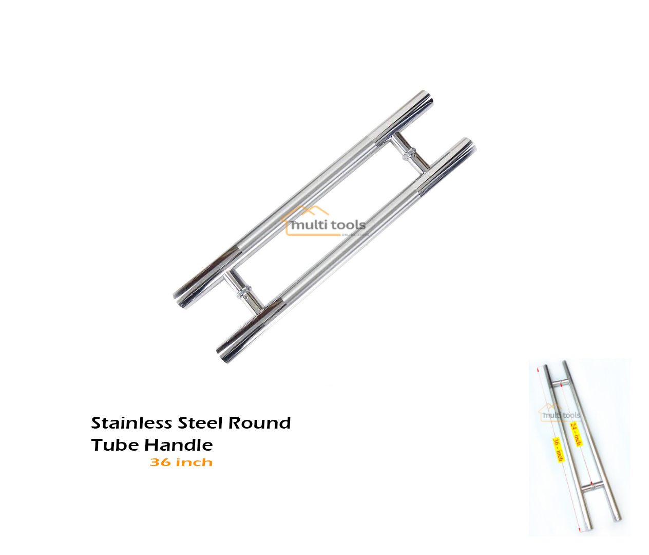 36 Inch Stainless Steel Round Tube Handle